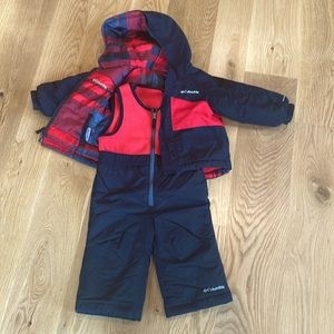 Columbia reversible snow suit. 18mths
